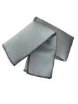 WAFFLE WEAVE GLASS TOWEL GRAY-2PK